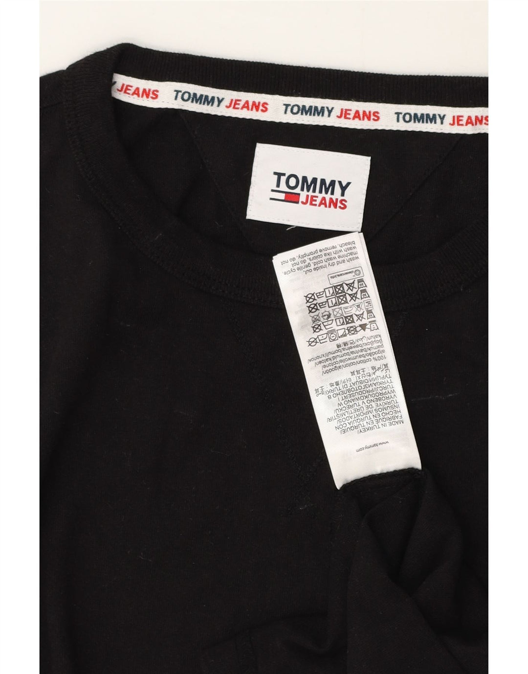 T-shirt da uomo Tommy Hilfiger Top in cotone nero medio