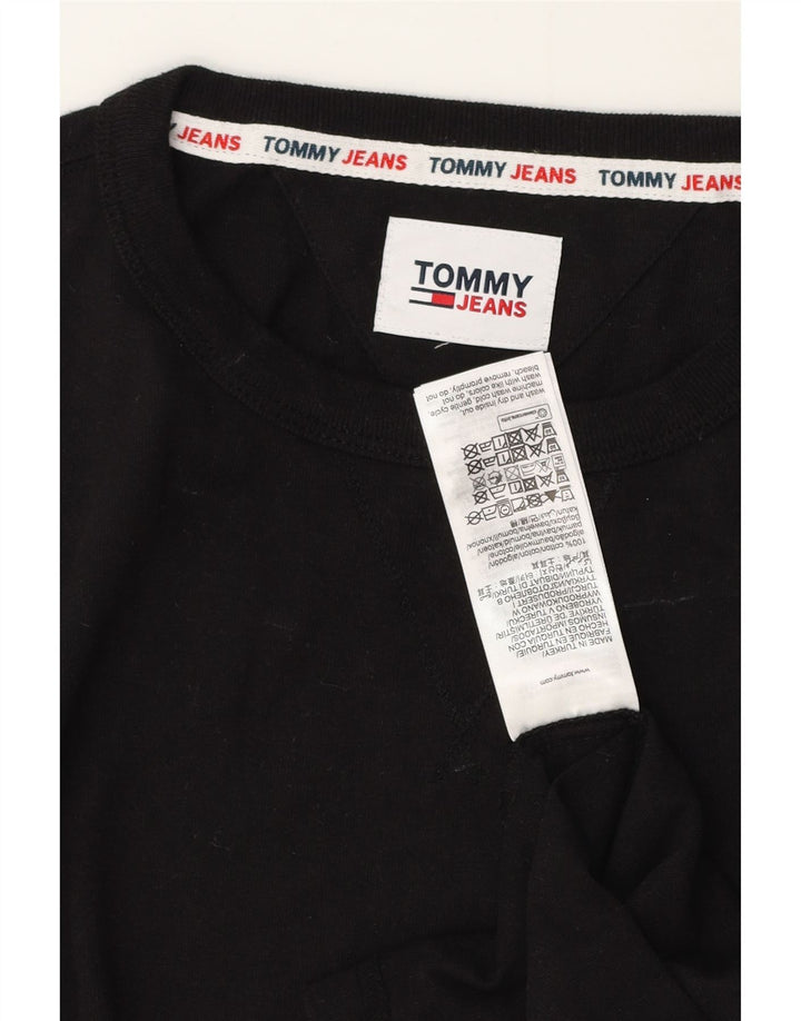 T-shirt da uomo Tommy Hilfiger Top in cotone nero medio