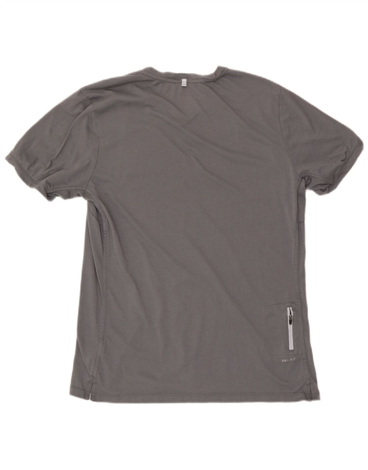 T-shirt da uomo Nike Top grande in poliestere grigio