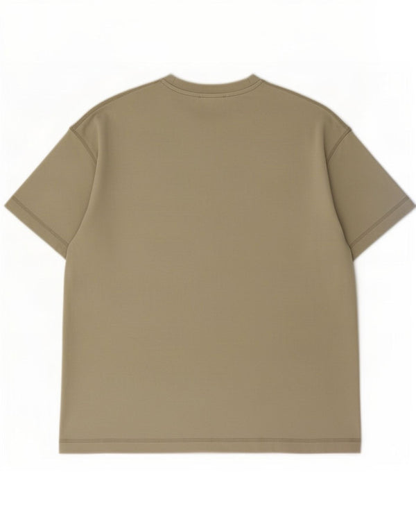Felpa Cos da uomo a maniche corte, maglione medio, cotone kaki