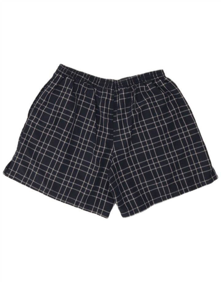 Pantaloncini da bagno da uomo Umbro 2XL Poliestere a quadri blu navy