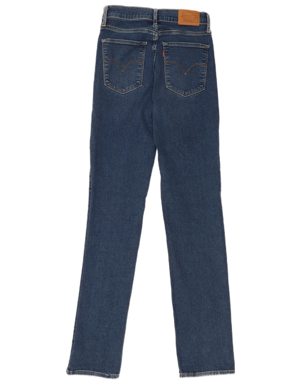 Jeans dritti a vita alta Levi's 724 da donna W26 L32 cotone blu