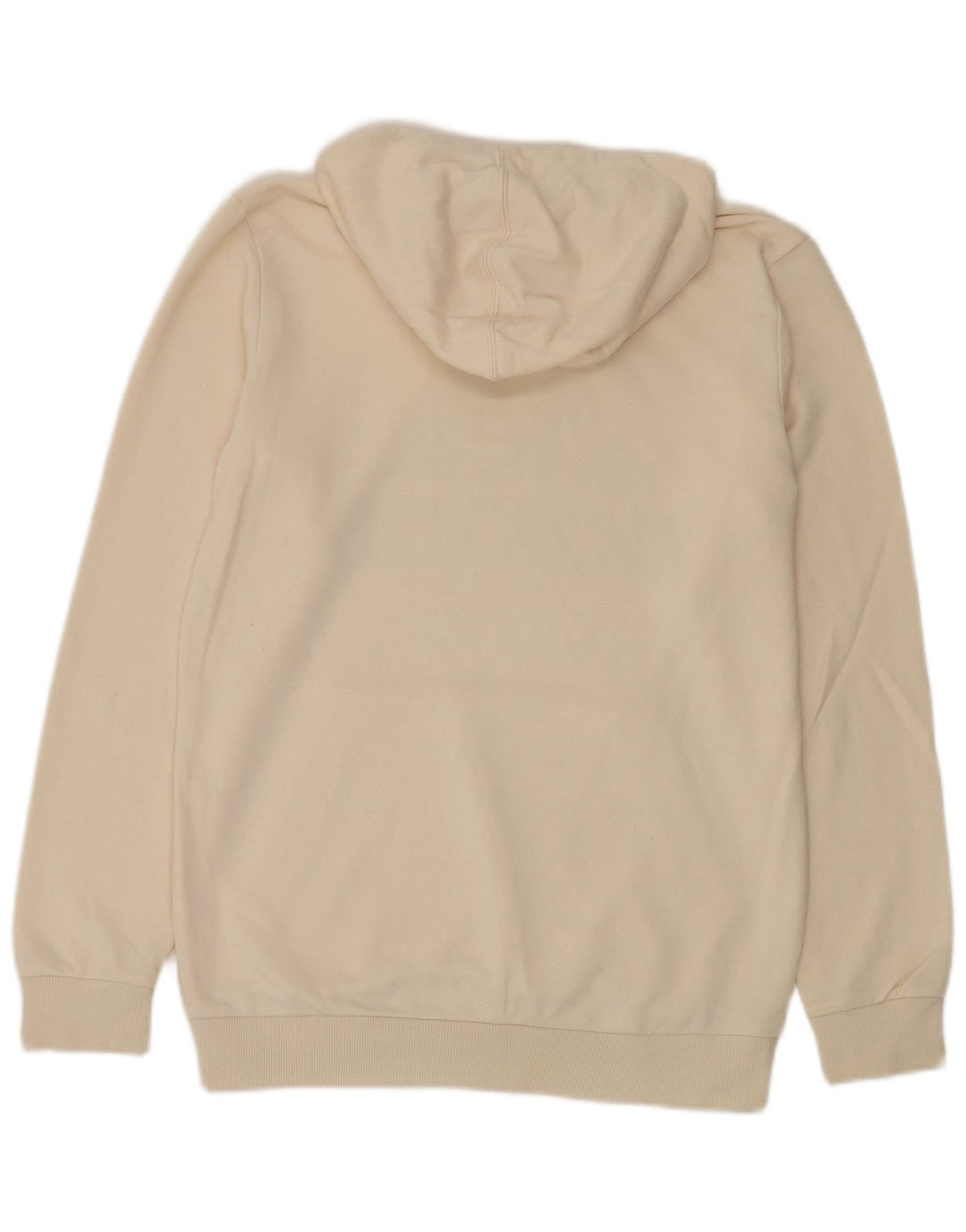 Felpa con cappuccio grafica da uomo Adidas, cotone bianco sporco medio