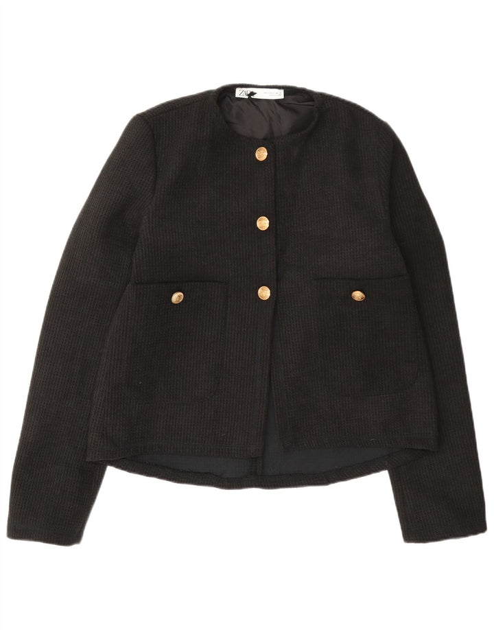Giacca blazer a 3 bottoni da donna Zara UK 10 piccola nera