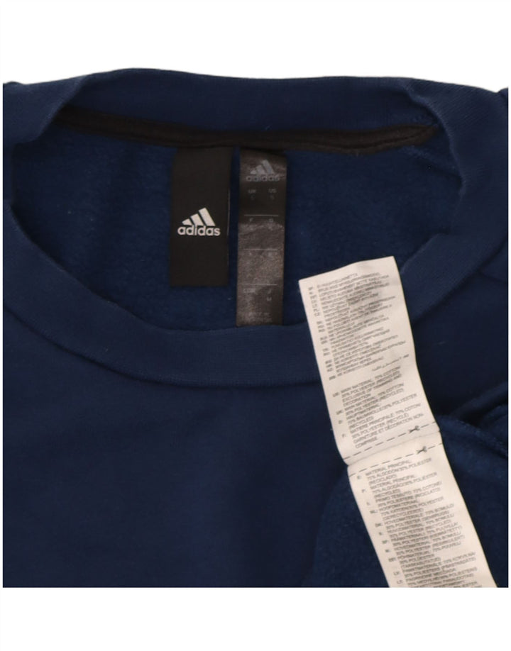 Felpa Adidas da uomo maglione piccolo blu navy in cotone