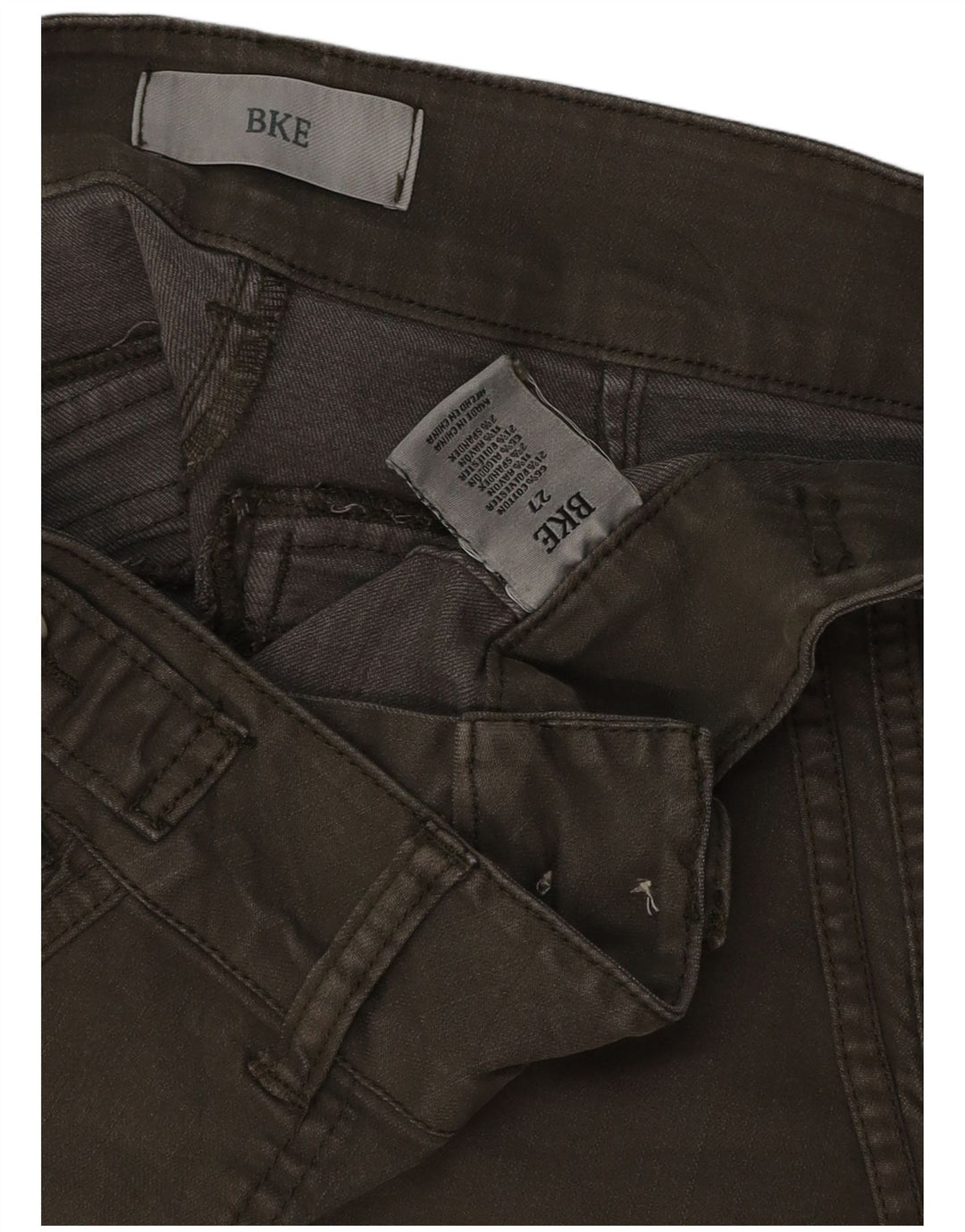 Pantaloncini di jeans da donna BKE W27 piccoli in cotone kaki