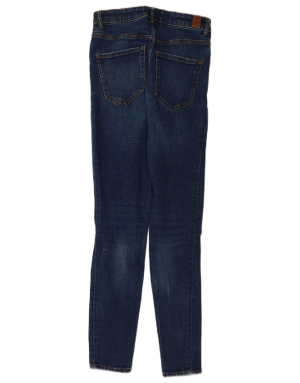 Jeans skinny effetto invecchiato da donna Zara EU 38 Small W28 L28 Blu navy