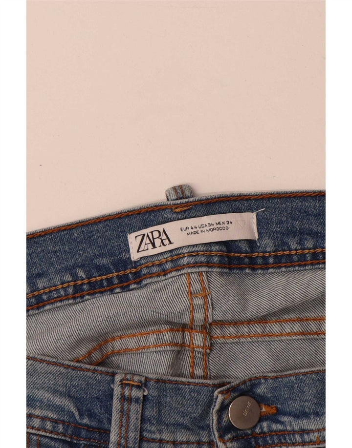 Jeans slim da uomo Zara EU 44 Large W34 L32 cotone blu