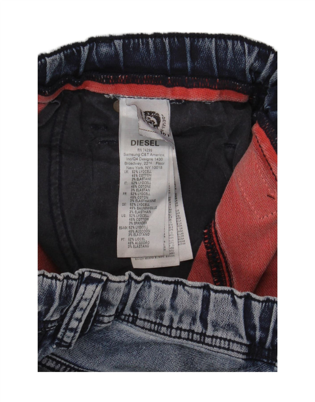 DIESEL Jeans Capri Ragazzo 15-16 Anni W32 L23 Blu Lyocell