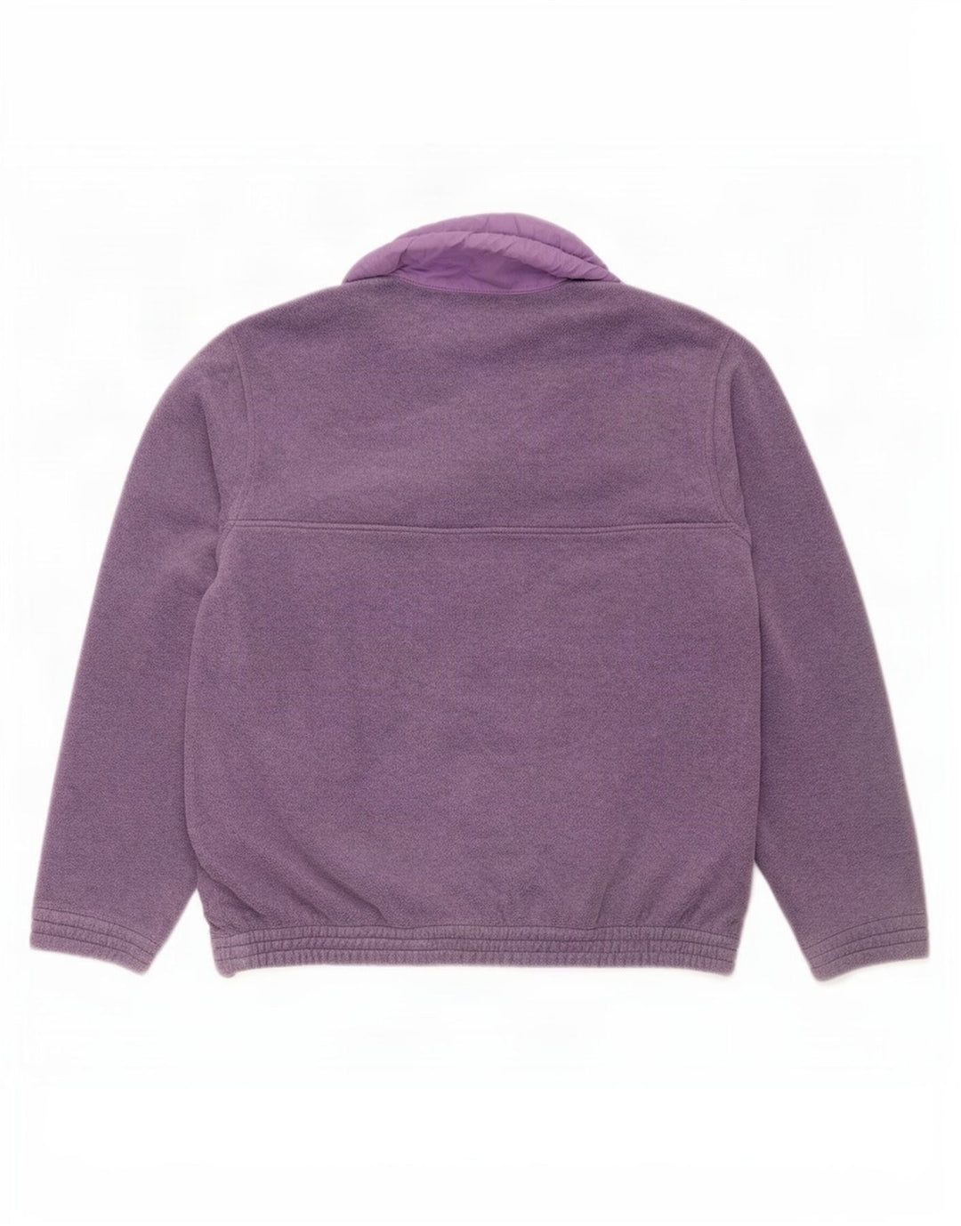 Maglione in pile da uomo con bottone e collo Astrolabio viola medio