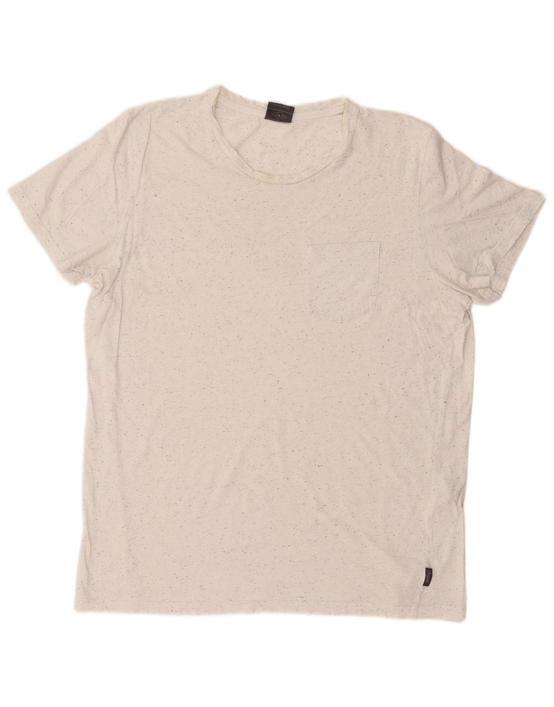 Jack & Jones T-shirt da uomo Top grande in cotone chiazzato bianco