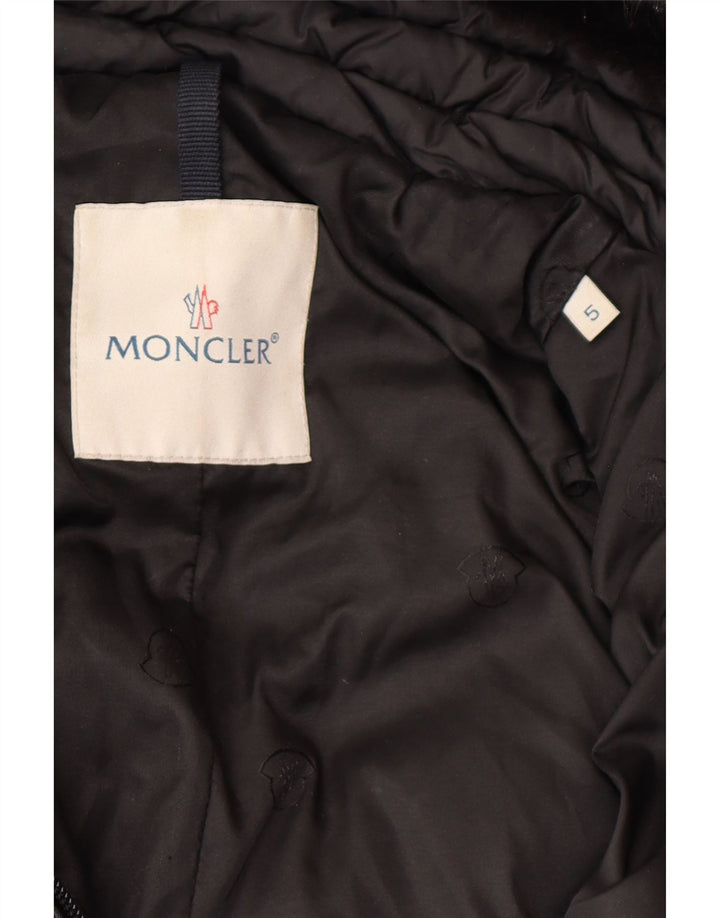 Cappotto imbottito da donna MONCLER taglia 5 2XL poliestere nero invernale