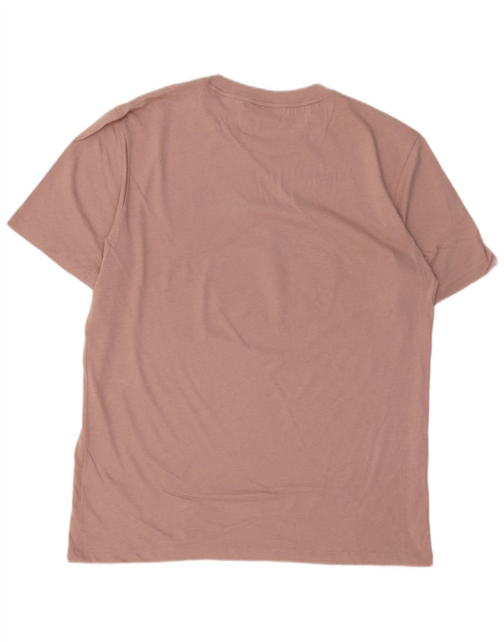 T-shirt grafica da uomo HUGO BOSS grande in cotone rosa