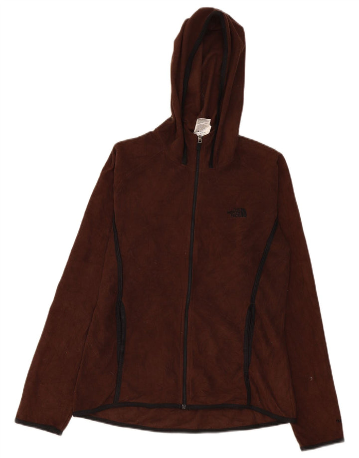 Giacca in pile con cappuccio da donna The North Face UK 12 Poliestere marrone medio