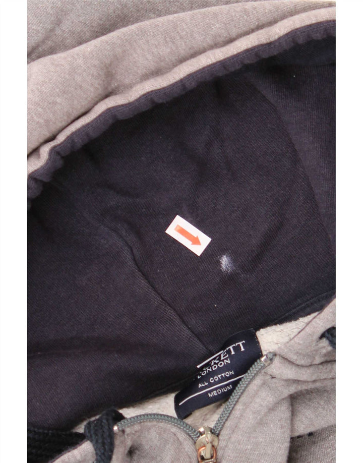 Maglione con cappuccio e zip da uomo Hackett in cotone grigio medio