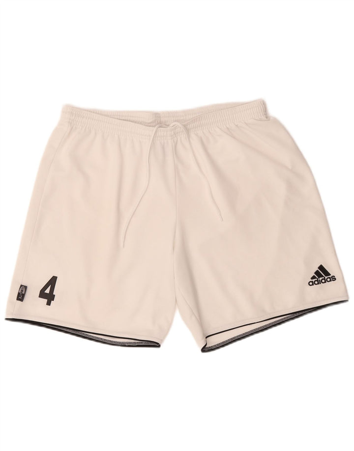 Pantaloncini sportivi Adidas Climalite Graphic da uomo, grandi, in poliestere bianco