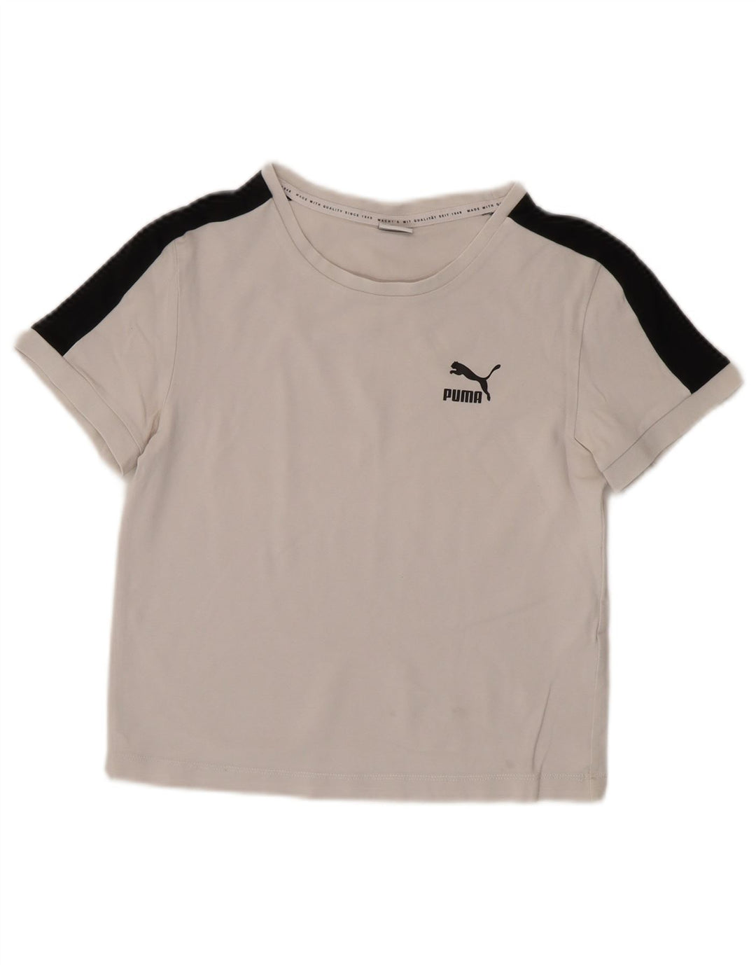 T-shirt corta da donna PUMA UK 10 Small White Colourblock