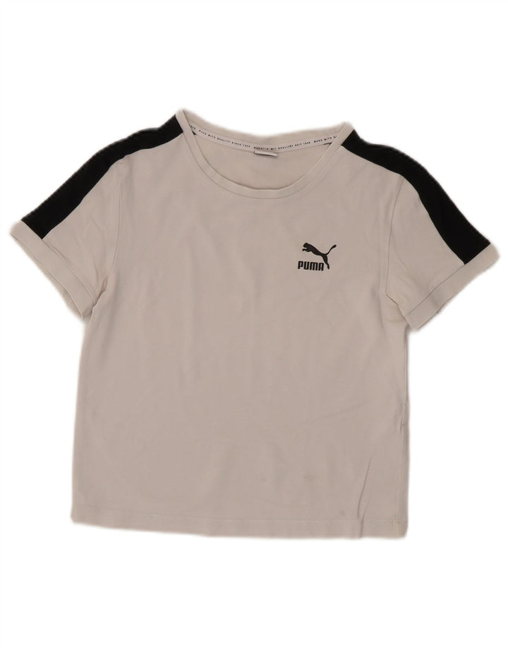 T-shirt corta da donna PUMA UK 10 Small White Colourblock