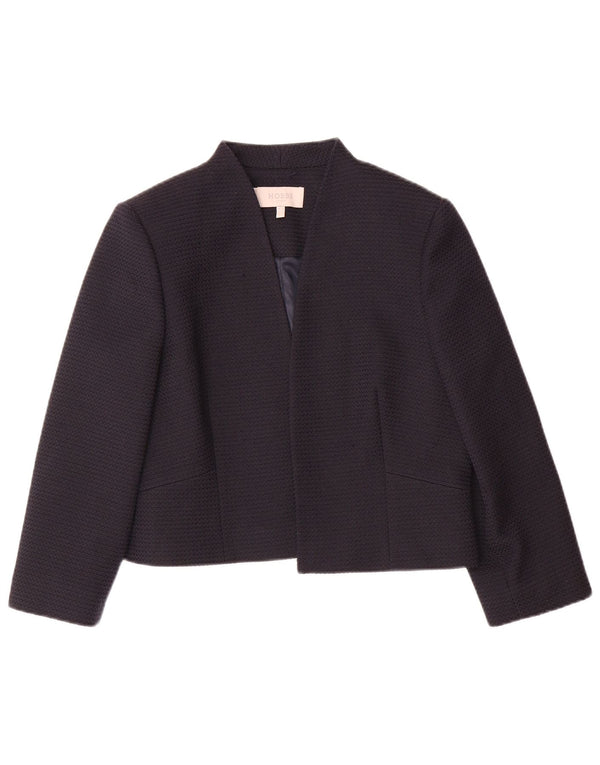Giacca bolero aperta da donna HOBBS corta con maniche a 3/4 UK 12 media nera