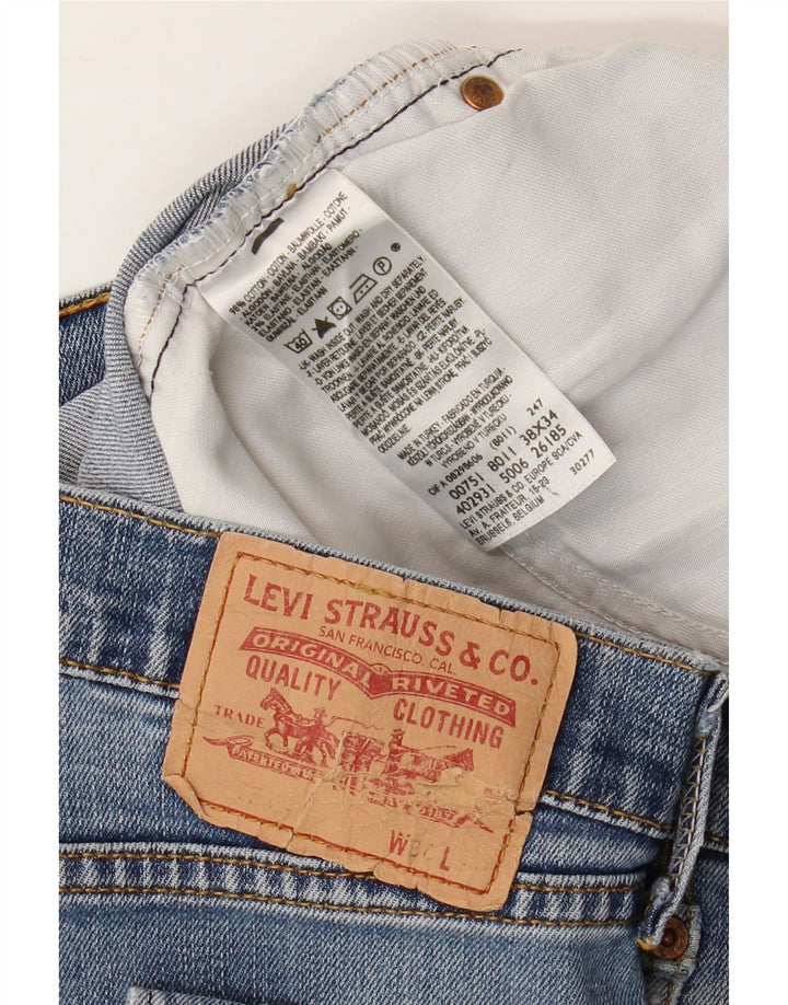 Jeans dritti da uomo LEVI'S W38 L27 cotone blu