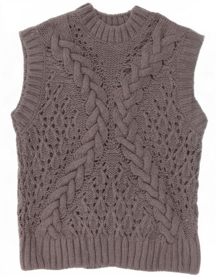Canottiera da donna Zara UK 10 piccola in acrilico grigio