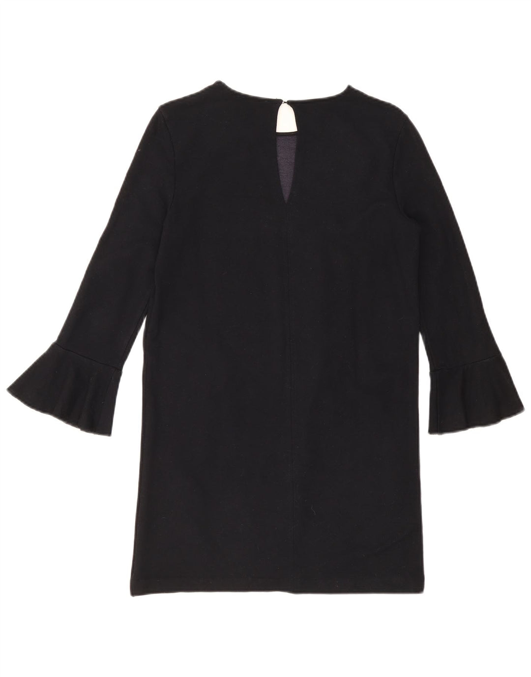 Abito a trapezio a maniche lunghe da donna Zara UK 10 piccolo blu navy