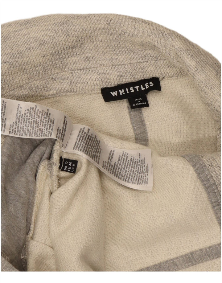 Giacca blazer da donna a 2 bottoni Whistles UK 12 Cotone screziato grigio medio