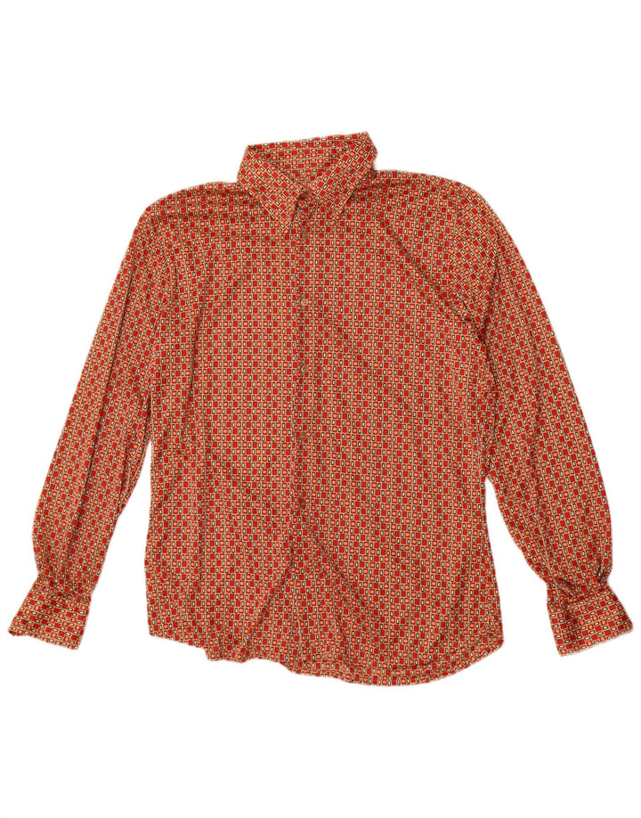 Camicia da uomo Hacienda Pvblica Poliestere geometrico rosso medio