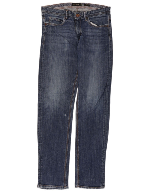 Jeans slim da uomo Massimo Dutti EU 42 Large W32 L32 Blu