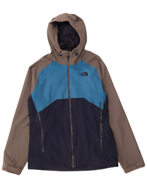 Giacca antipioggia da uomo con cappuccio The North Face UK 38 Medium Navy Blue Colourblock