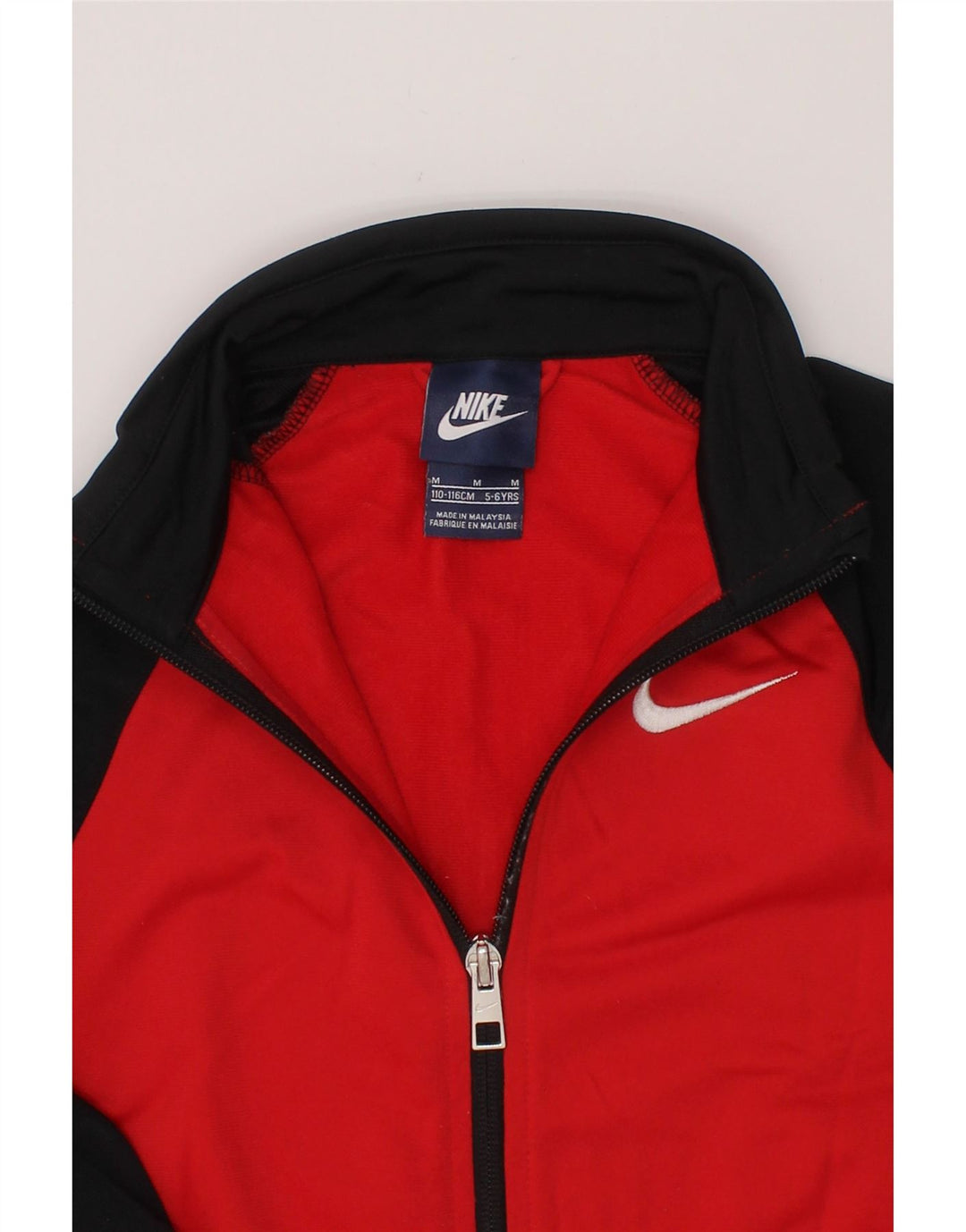 NIKE Boys Tracksuit Top Jacket 5-6 Years Medium  Red Colourblock Sports Vintage Nike and Second-Hand Nike from Messina Hembry 