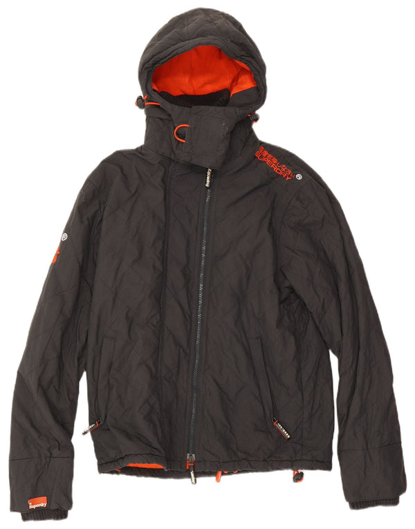 Giacca a vento con cappuccio da uomo Superdry Windcheater UK 36 Small Nylon grigio