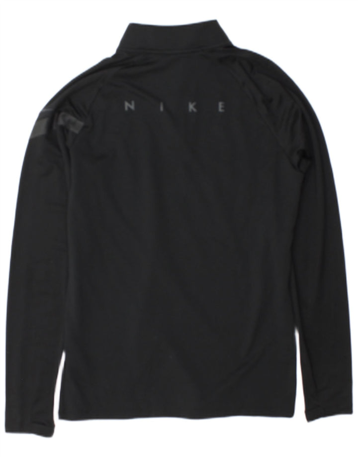 Top della tuta da ginnastica Nike Dri Fit Graphic Zip Neck da uomo, piccolo, nero