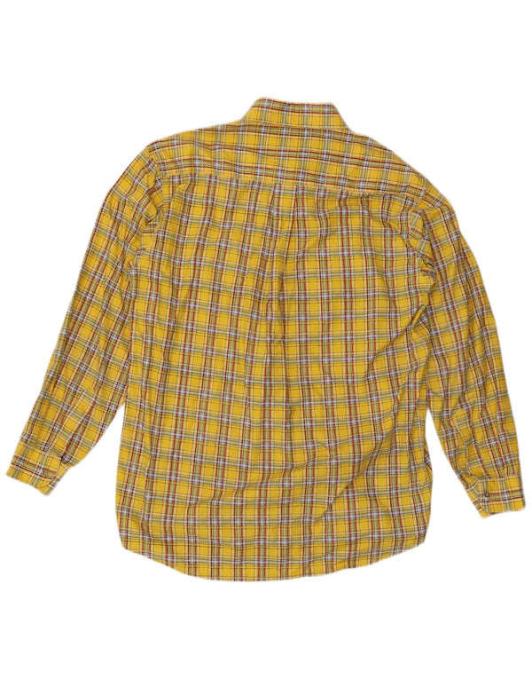 Camicia vintage da uomo XL in cotone a quadri gialli