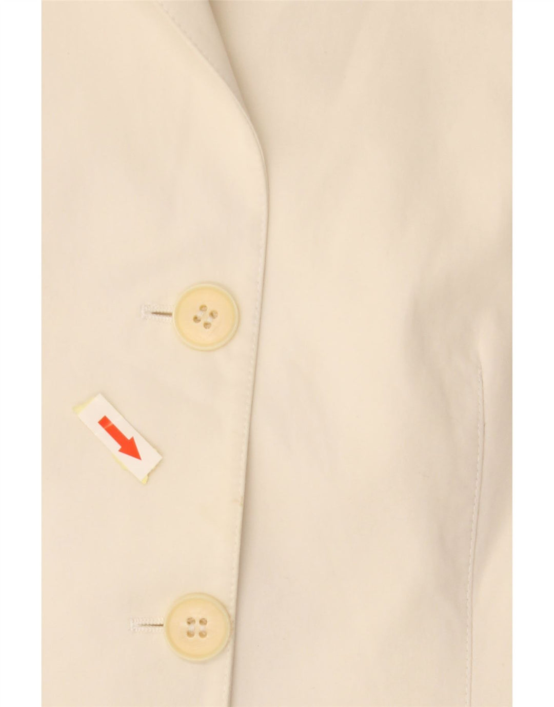 EMPORIO ARMANI Giacca Blazer da Donna a 3 Bottoni IT 44 Medio Cotone Bianco Sporco