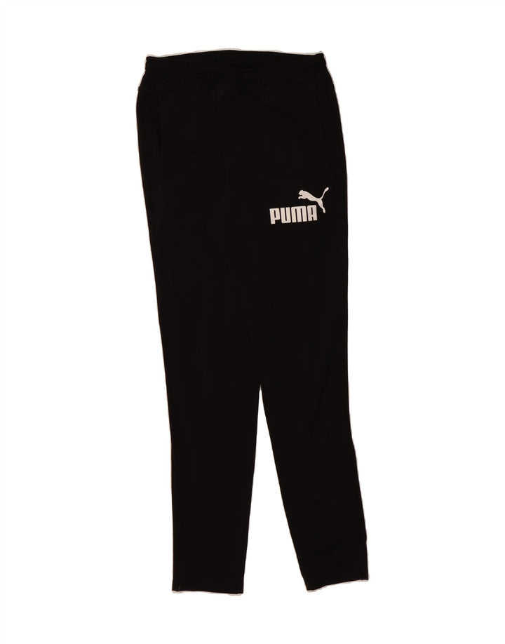 PUMA Mens Graphic Tracksuit Trousers Small  Black Polyester Vintage Puma and Second-Hand Puma from Messina Hembry 