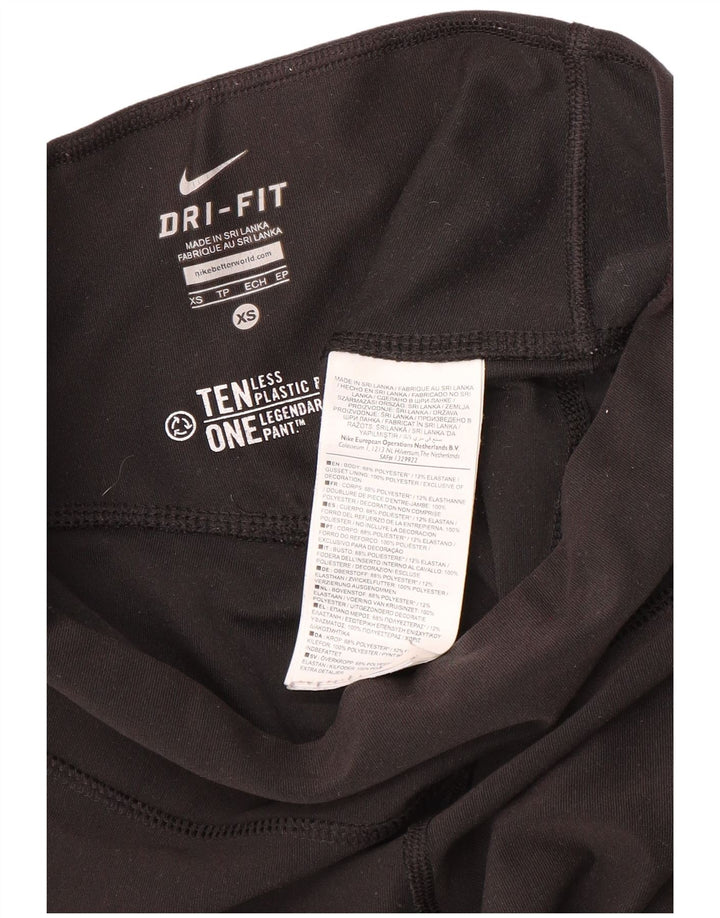 Leggings Nike Dri Fit Capri da donna UK 6 XS poliestere nero