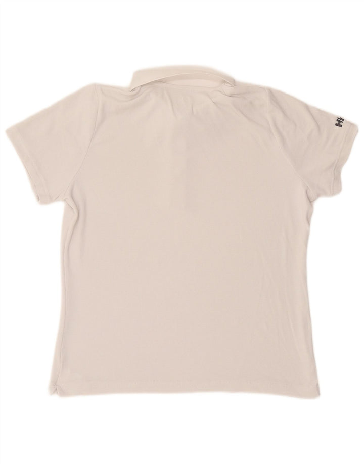 Polo regolare da donna Helly Hansen UK 14 Medium White Poliammide