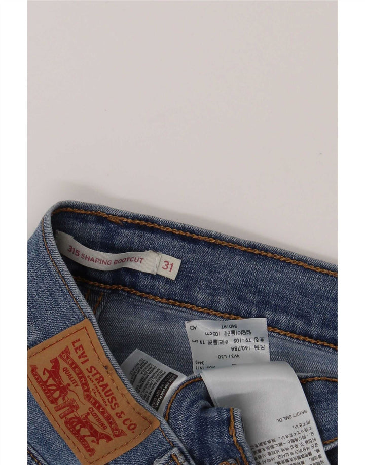 Levi's Uomo 315 Shaping Bootcut Jeans W31 L30 Cotone Blu