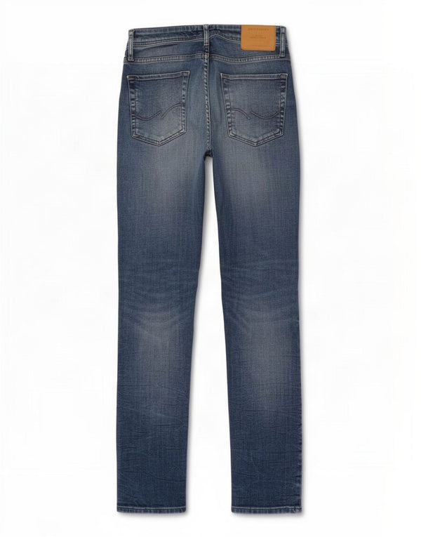 Jack & Jones Uomo GLENN Slim Jeans W29 L32 Cotone Blu