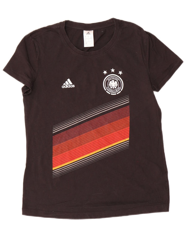 T-shirt grafica da donna Adidas Top UK 12/14 media nera
