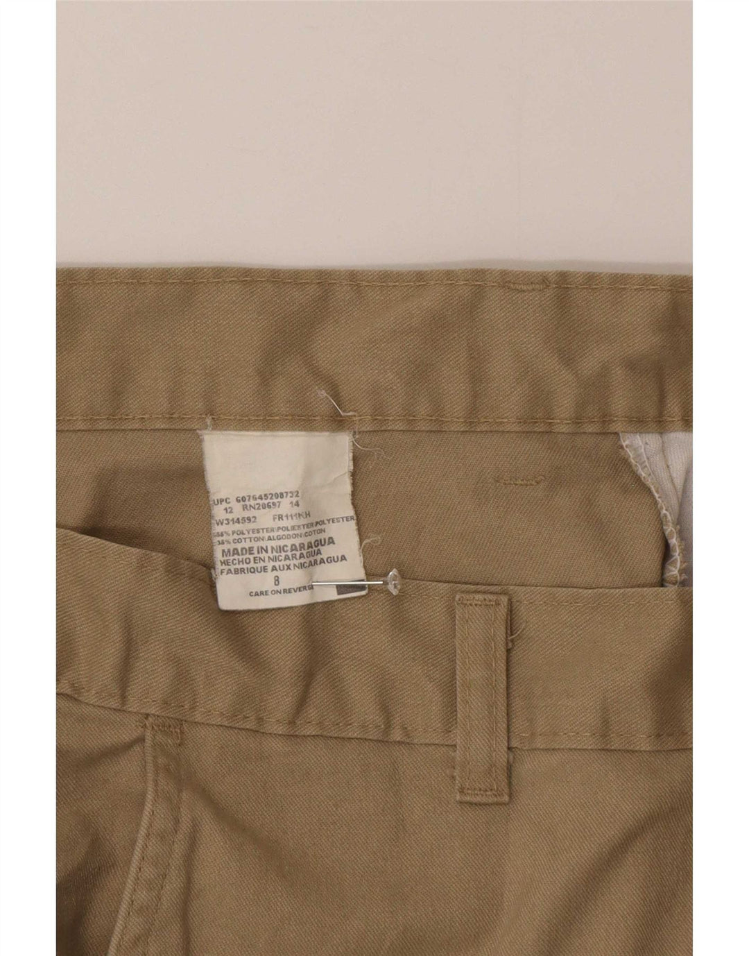 Pantaloncini chino da donna Dickies US 8 medi W30 cotone kaki