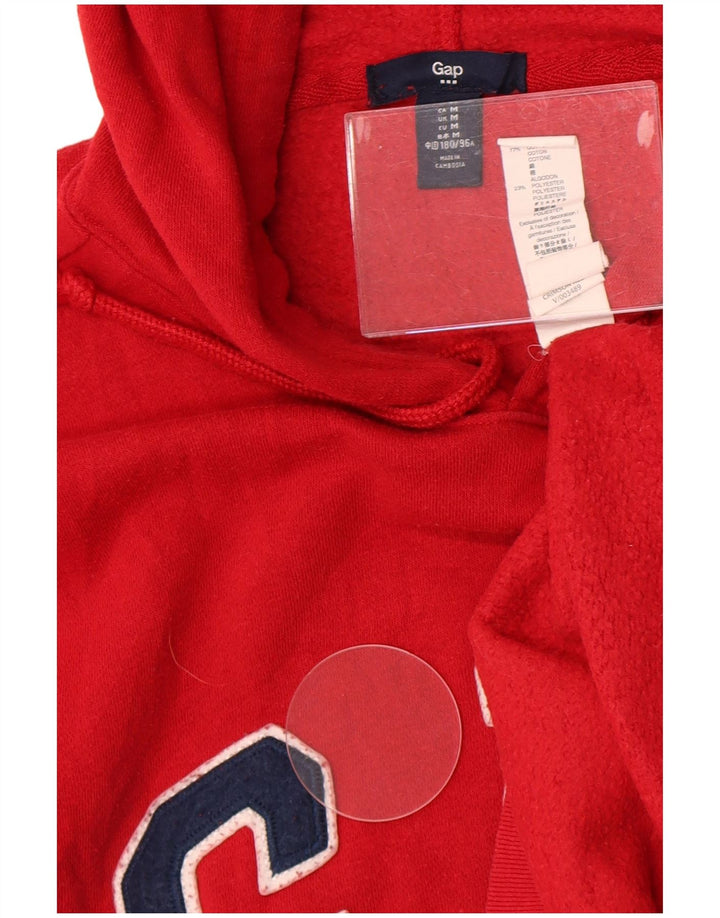 Gap Felpa con cappuccio oversize con grafica da donna UK 14 Cotone rosso medio