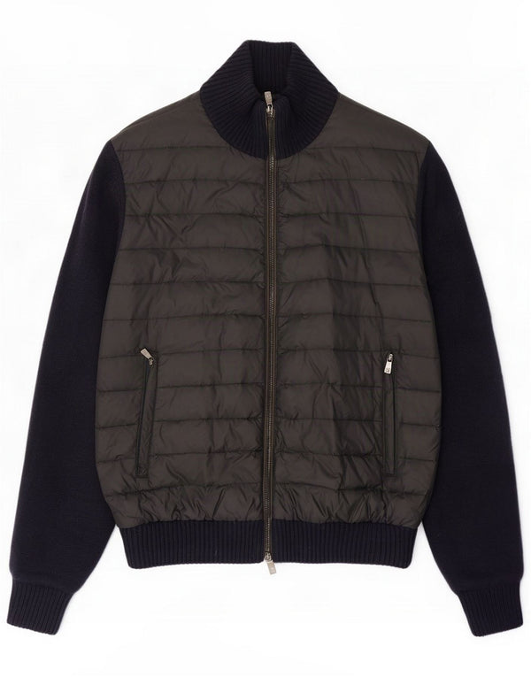 Corneliani Mens Padded Jacket IT 48 Medium Navy Blue