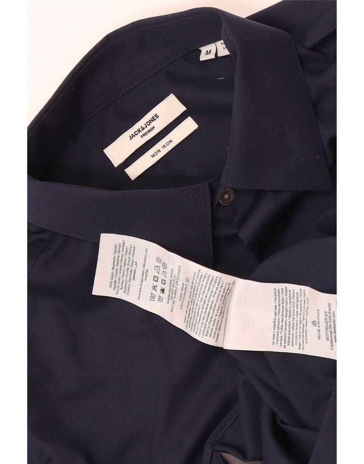 Camicia da uomo Regular Fit Jack & Jones in cotone blu navy medio