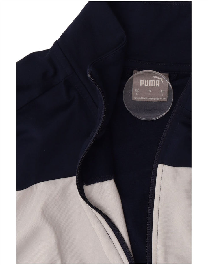 Giacca da tuta da uomo Puma Large color block blu navy