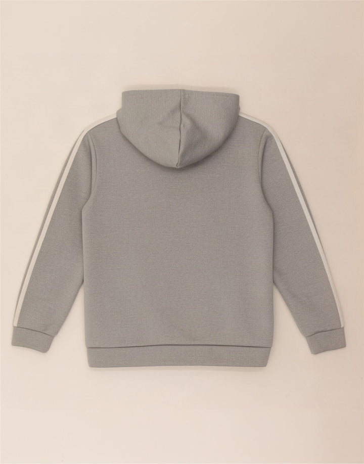 Felpa con cappuccio da ragazzo Adidas 11-12 anni Poliestere color block grigio