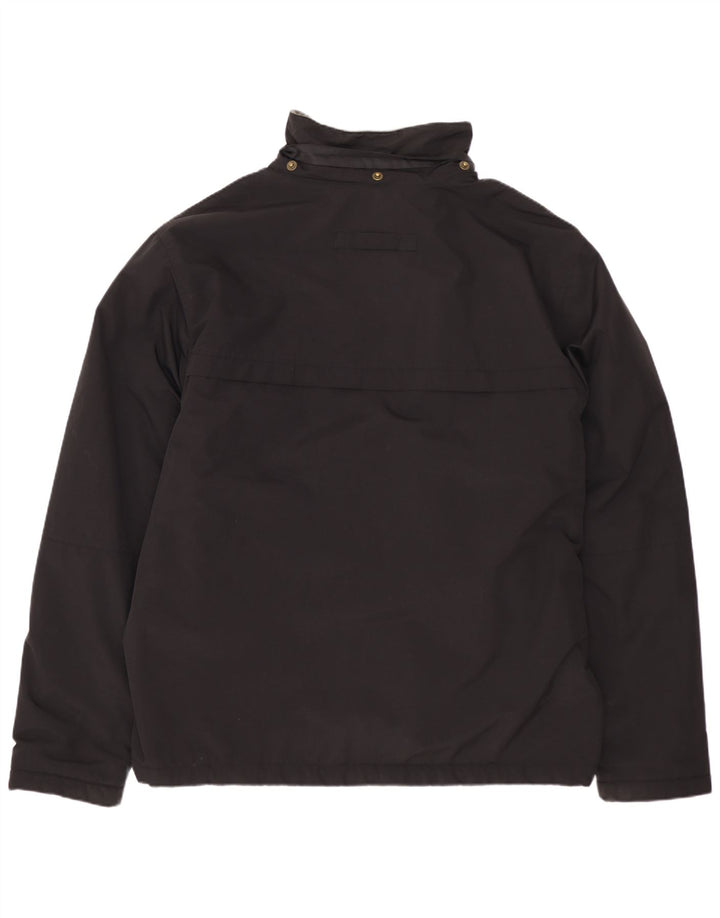 Lands End giacca a vento foderata da uomo UK 40 grande nylon nero