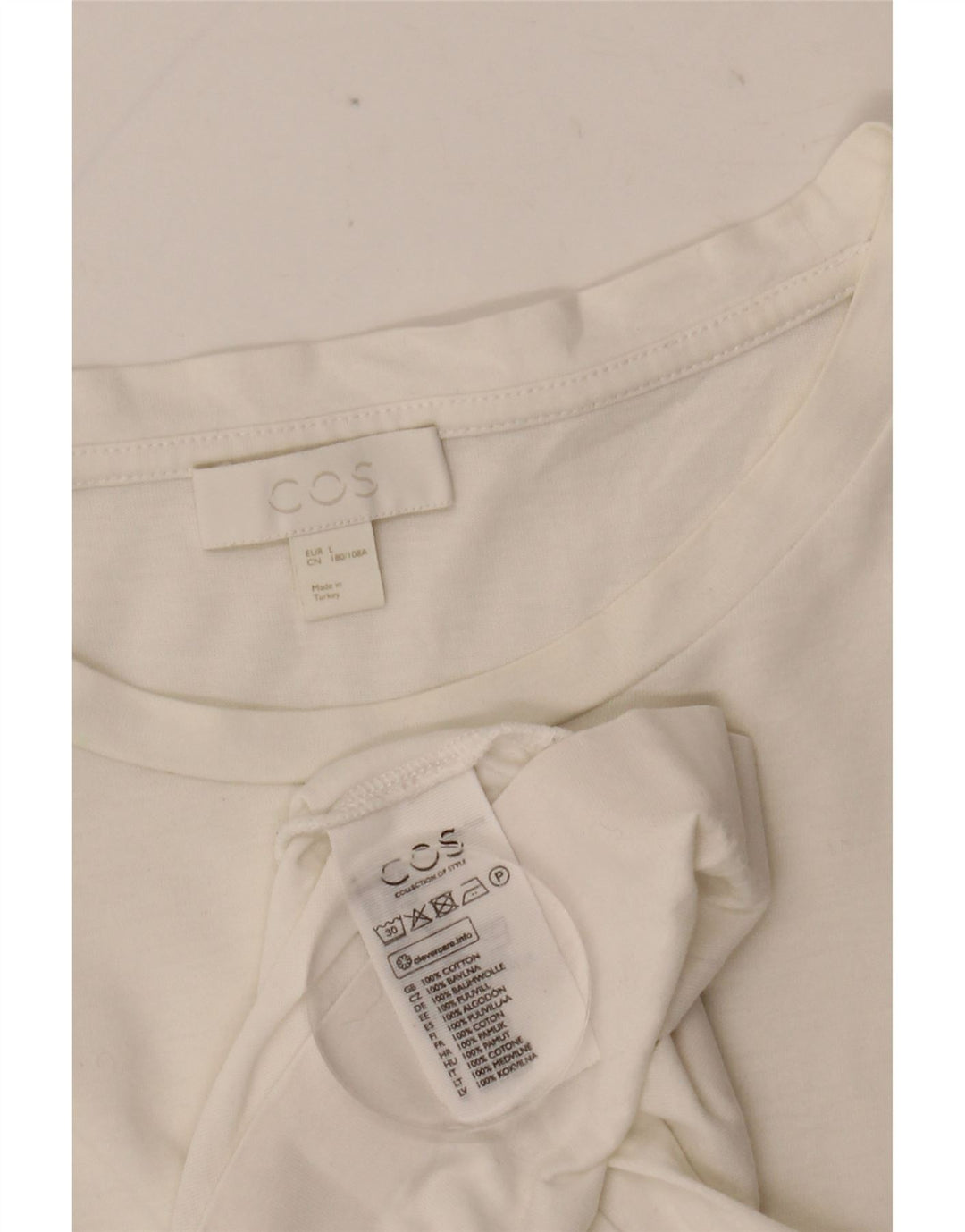 T-shirt da uomo COS Top grande in cotone bianco