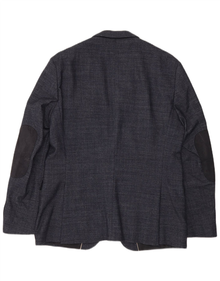 Giacca blazer da uomo a 2 bottoni Hugo Boss EU 52 XL Lana blu navy